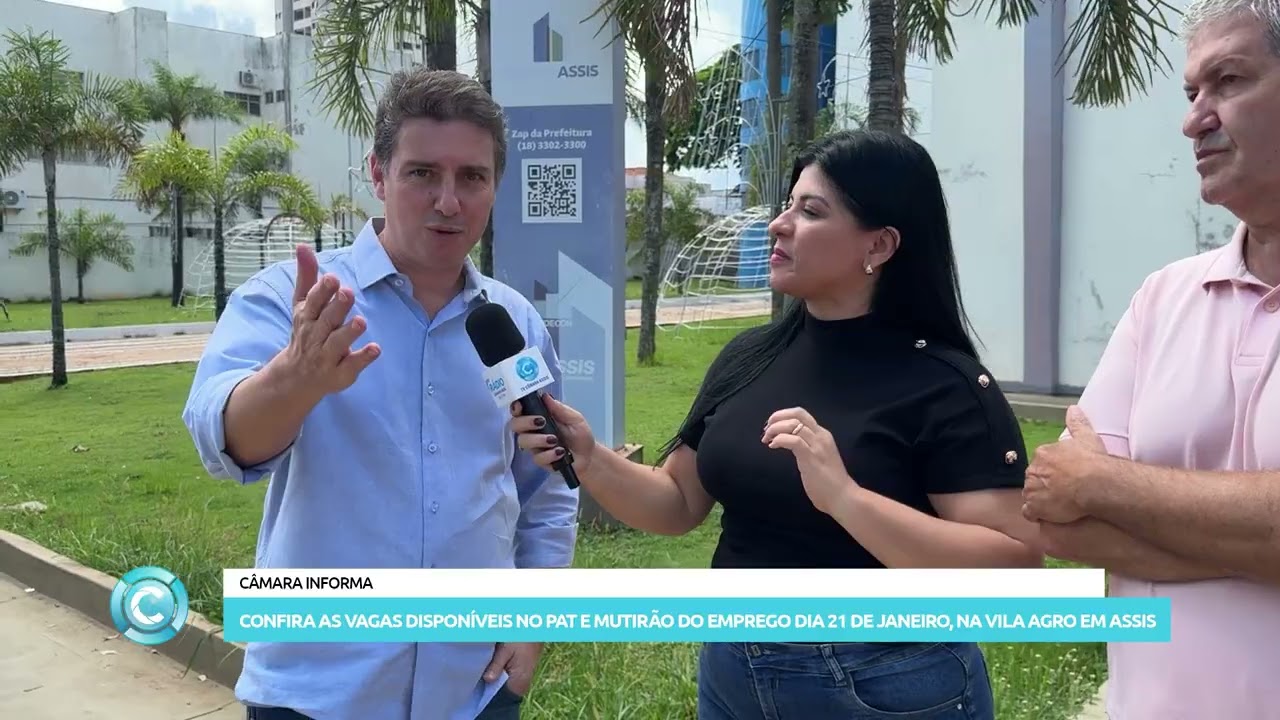 Confira as vagas disponíveis no PAT e mutirão do emprego dia 21 de Janeiro, na Vila Agro em Assis