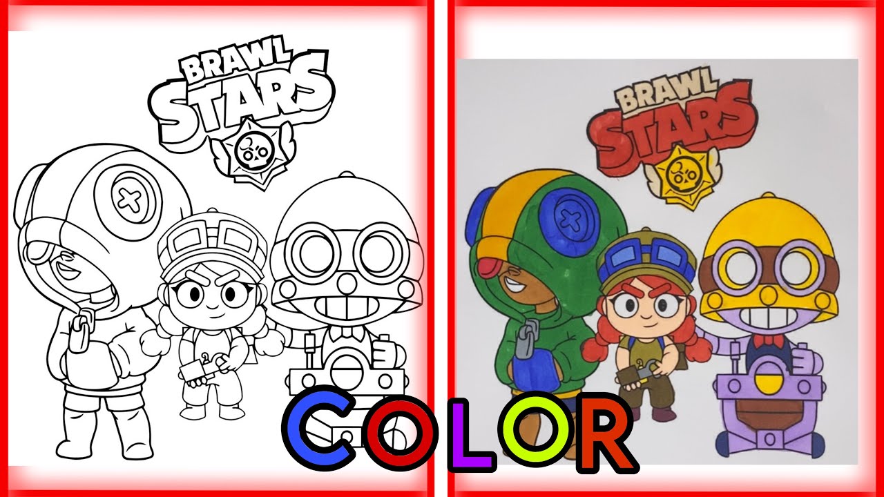 Раскраска Brawl Stars All Tier | Набор раскрасок | Часть 3