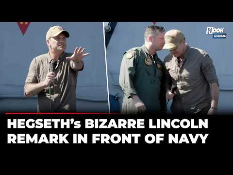 On Cam: Pete Hegseth Makes A Major Mix-Up During USS Lincoln Remarks, Then Drops For Push-Ups