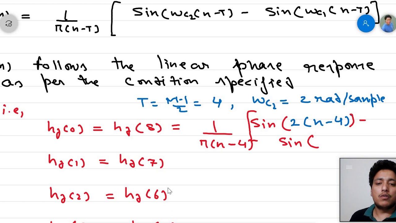 22. Filter Design- Example- Triangular window (BPF)