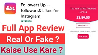 Followers Up Followers And Likes For Instagram Full App Review || How To Use | Real Or Fake ? screenshot 1