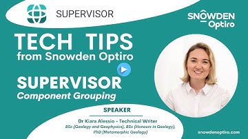 TECH TIPS for SUPERVISOR: Component Grouping. Speaker: Kiara Alessio