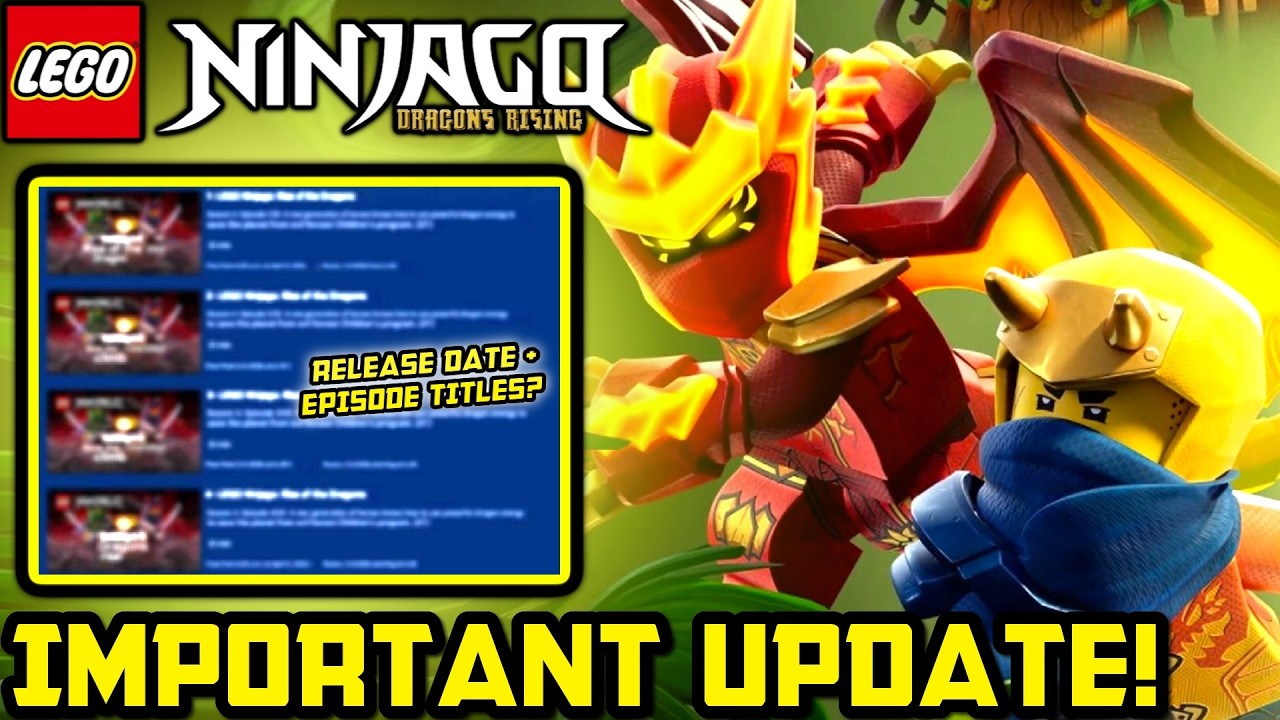 Важное обновление даты выхода 4 сезона! 🐲 И другие новости о 4 сезоне Ninjago Dragons Rising!