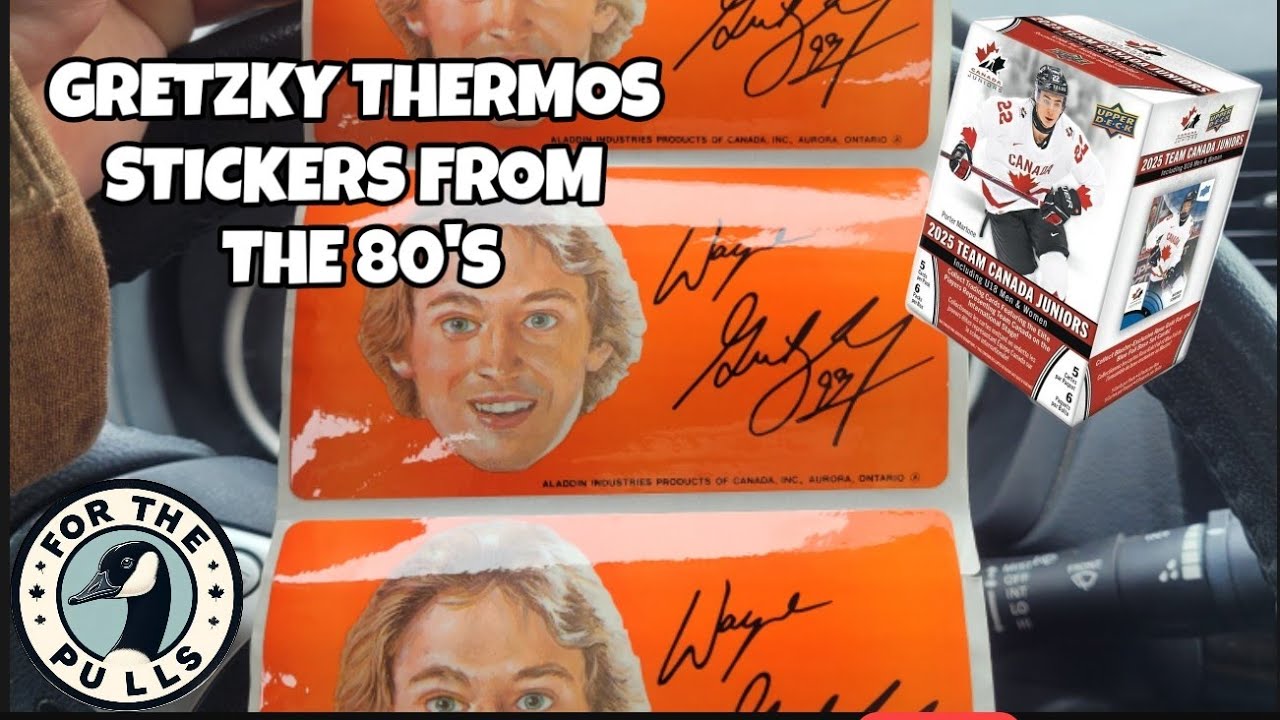 Opening A Blaster Box Of Team Canada World Juniors 2025 & Gretzky Stickers From The 80s ? 