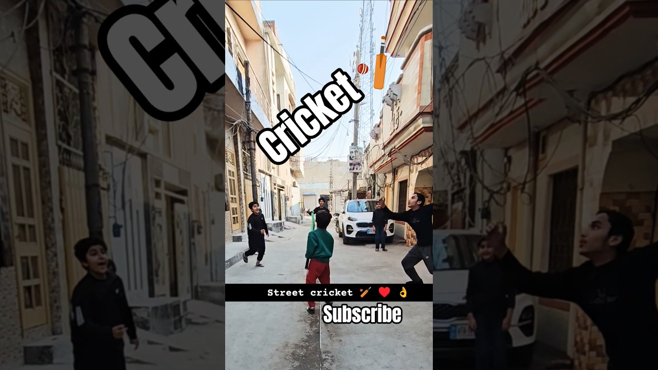 Street Cricket in Faisalabad 🇵🇰🏏 | Aayan Rayyan Living Pure Desi Cricket Vibes 