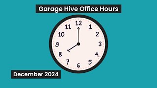 Garage Hive Office Hours webinar December 2024