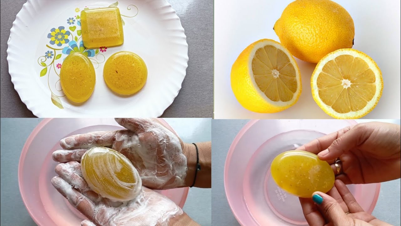 homemade lemon soap // how to make lemon soap at home YouTube