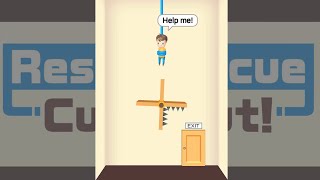 Rescue Cut - Rope Puzzle ✔️1✔️2✔️3✔️4✔️5✔️6✔️7✔️8 #rescuecut #gameplay #androidgames #games #shorts screenshot 3