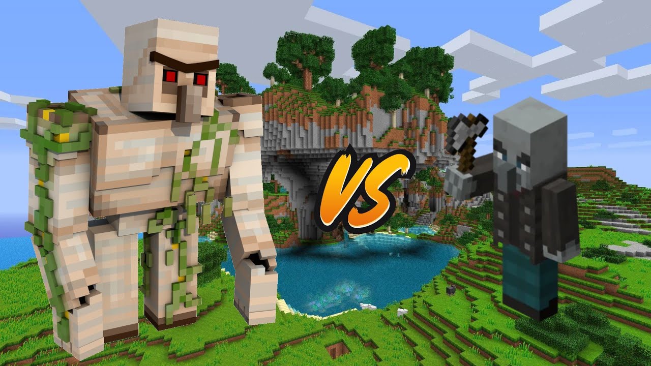 Iron Golem vs. Vindicator Who shall leave this minecraft fight alive