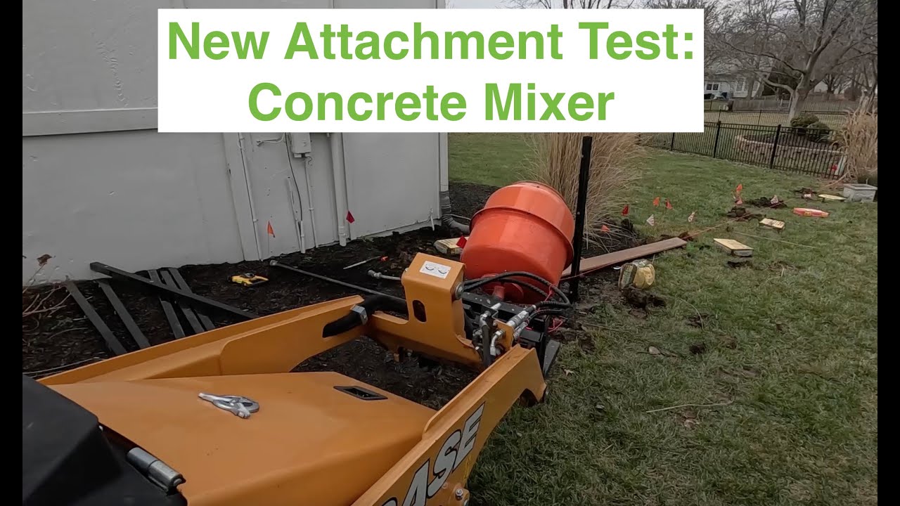 Chinese Concrete Drum Mixer on Mini Skid Steer Case TL100