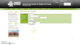 S'inscrire à une formation sur l'Intranet des SGDF