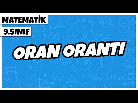9. Sınıf Matematik - Oran Orantı | 2022