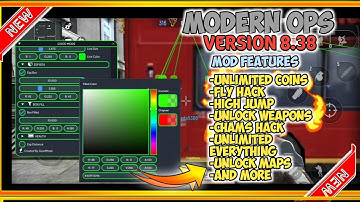 Modern Ops V8.38 New Mega ModMenu ( Esp Hacks, Chams, Unlimited Money, Unlock Weapons, And More, 🥵🥶)
