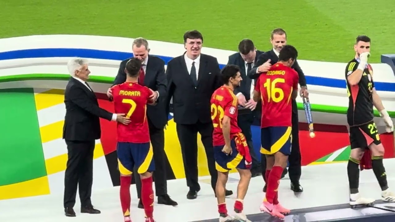 Victory ceremony 🏆 Spain - England 🇪🇸🏴󠁧󠁢󠁥󠁮󠁧󠁿 EURO 2024 Final Berlin 