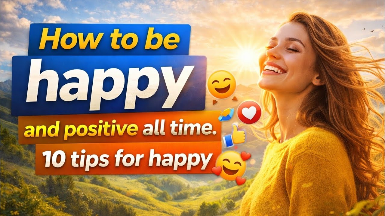 How to be happy and positive all the time 😊 || 10 Tips for Happy life 