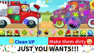 Choose (Clean up) OR (Make them dirty)! Fun Cleaning Games For BOY!!! screenshot 2