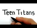 VERY EASY, How to turn words TEEN TITANS into cartoon