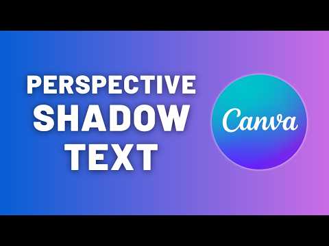 How to Create Perspective shadow text effect in canva