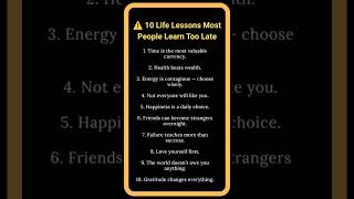 ⚠️💡 10 Life Lessons People Learn Too Late (Don’t Wait)