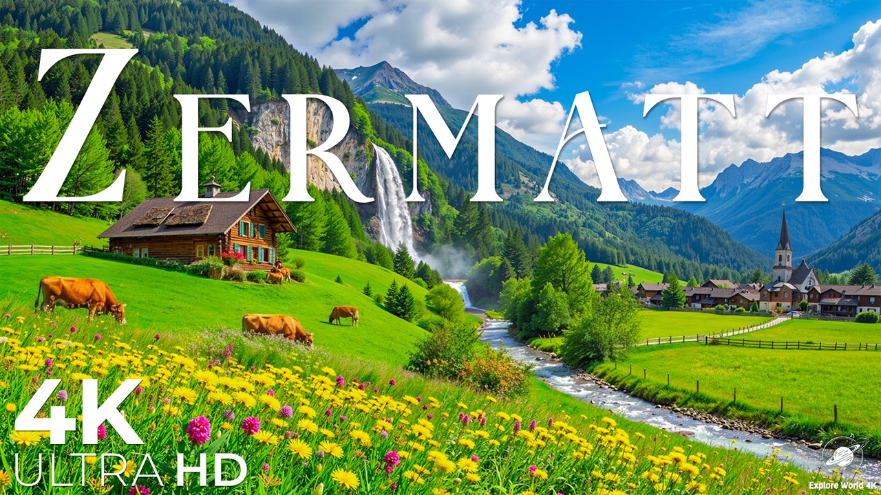 Церматт 4K • Живописный фильм для релаксации со спокойной музыкой • Потрясающая природа