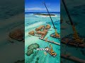From Empty Ocean to Luxury Overwater Villas Step by Step Construction Timelapse 🌊🏝️ #build