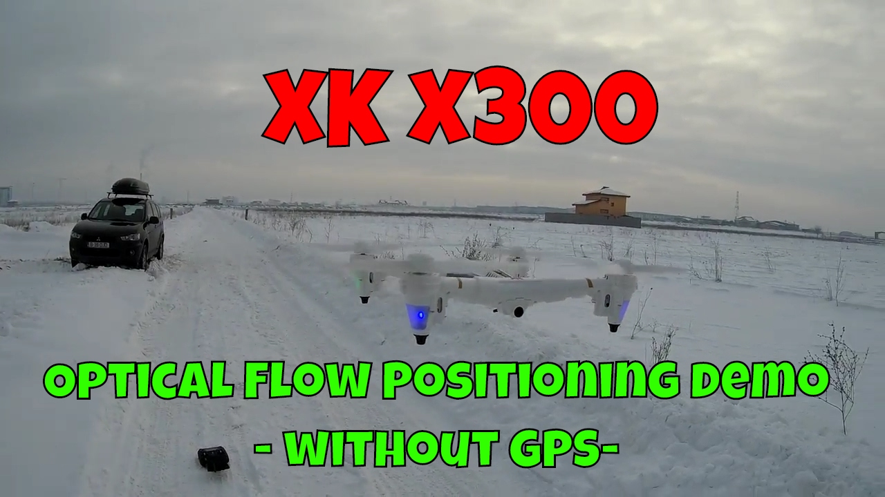 XK X300 - Optical Flow Positioning Hold (No GPS) Test Over Snow