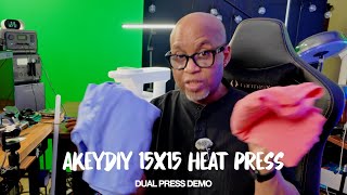 Dual Press Demo AKEYDIY Dual Auto Heat Press