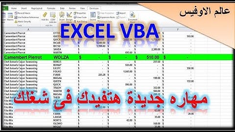 اكسل vba | مهاراة جديدة هتفيدك فى شغلك التعامل مع التقارير الكبيرة اظهار بيانات الخلايا بشكل جميل