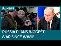 Russia planning biggest war in europe since 1945 boris johnson warns  itv news