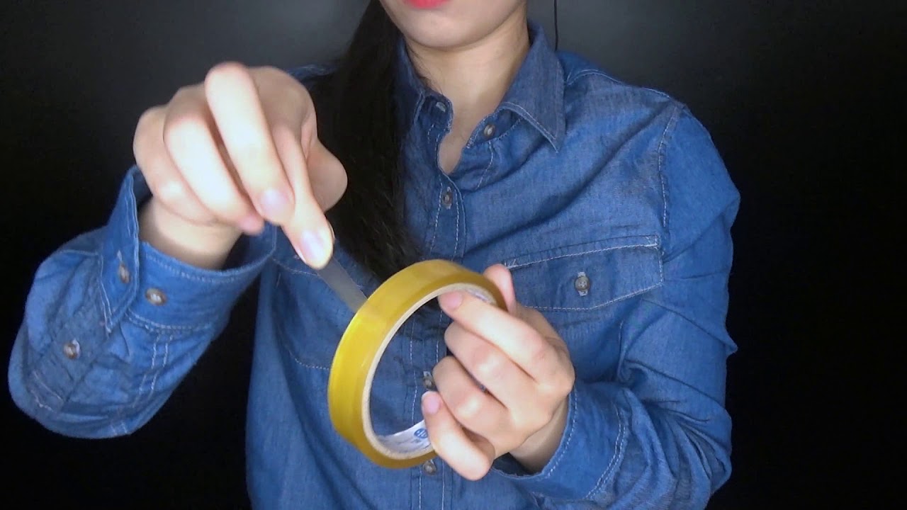 ASMR 끈적끈적 여러 가지 테이프 소리, 노토킹 Sticky Tapes Sound, No talking - YouTube