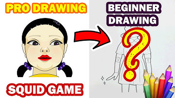 How To Draw Squid Game Doll From Red Light Green Light Beginner Guide - Daily Drawing Tutorial