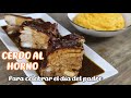 CERDO AL HORNO CON PURE DE CAMOTE