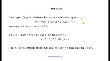 Compact Metric Spaces
