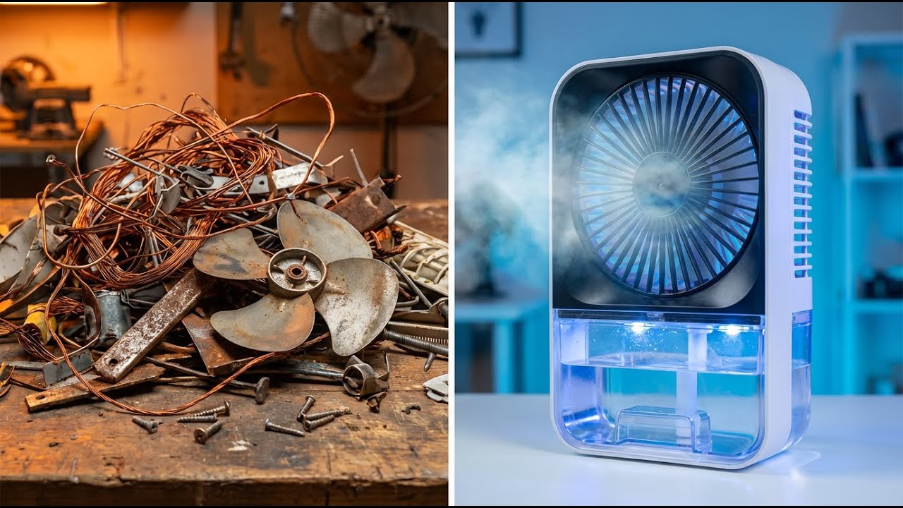 Assembled an Air Cooler Fan from a Pile of Scraps 