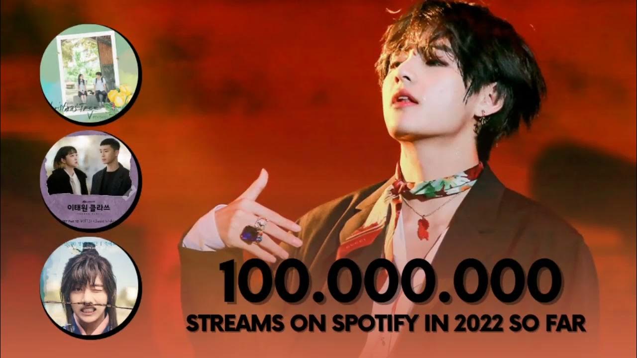 BTS V Taehyung solo debut album "Layover" surpasses 100M Streams on