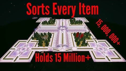 Minecrafts BIGGEST Item Sorting System - Holds 15+ Million Item