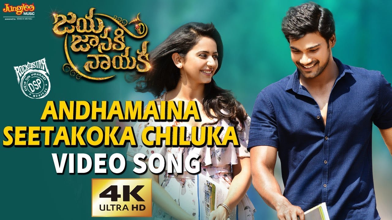 Andhamaina Seetakoka Chiluka Full Video Song  Bellamkonda Sreenivas  Rakul Preet  DSP