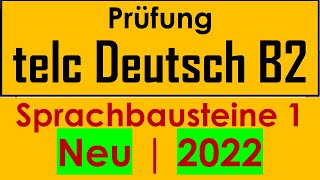 telc Prüfung Deutsch B2: Sprachbausteine 1 | 04.02.2022 #b2 #Sprachbausteine