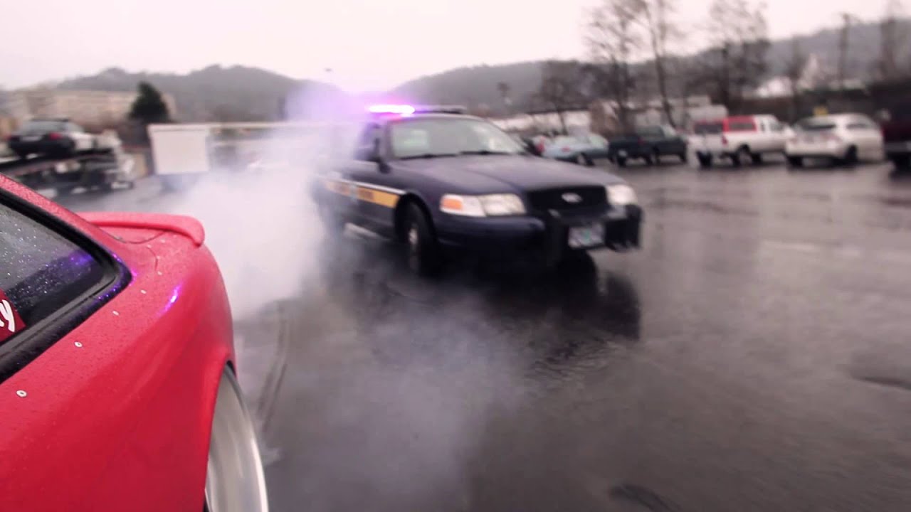 240sx vs Cop Car Burnout Contest!