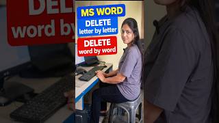 Letter vs Word Delete Trick 🔥|| #wordtricks #Backspace #Ctrl #wordtips @PMITHUB