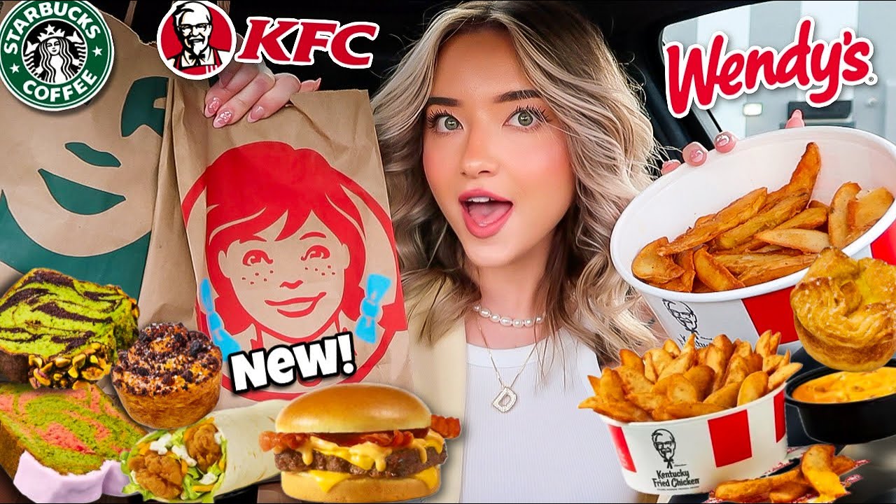 Eating NEW FAST FOOD MENU ITEMS For 24 HOURS!!