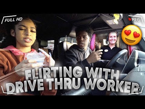I FL1RTED WITH THE DRIVE THRU WORKERS IN FRONT OF MY GIRLFRIEND TO SEE HOW SHE WOULD REACT!