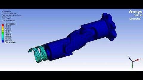 Universal Joint: Transient Structural Analysis [Equivalent Strain] // ANSYS