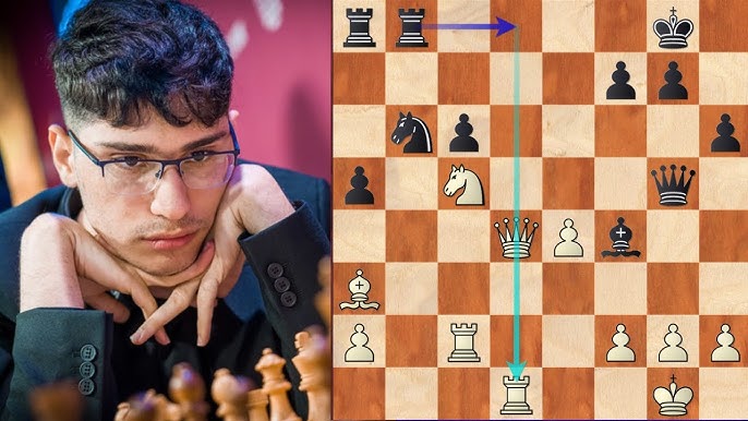 What did Alireza´s brother do when Fabiano Caruana found the best move? 