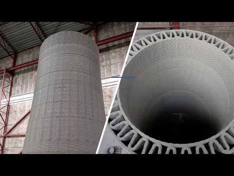 Developing wind turbine towers with 3D-printed concrete bases