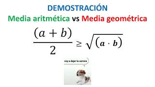 Demostración Media aritmética vs Media geométrica