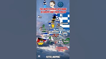 The most popular boy name in europe and their origin. #Map#mapping#europe#History#Geography#shorts