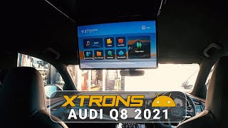 Audi Q8 2021 Xtrons Flip Down Android 11 Entertainment Roof Monitor Screen With YouTube and Netflix