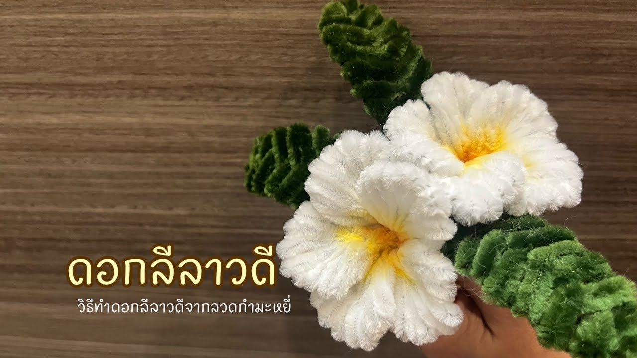 ดอกลีลาวดี วิธีทำดอกลีลาวดีจากลวดกำมะหยี่