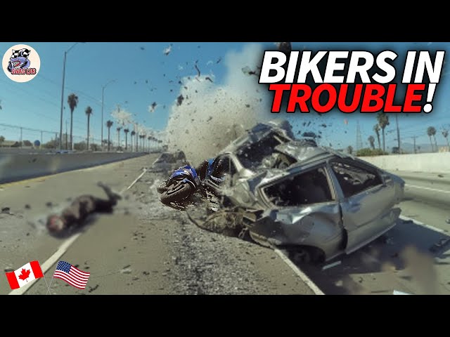 100 Insane Motorcycle Crashes Moments | USA & CANADA Only class=